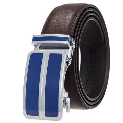 Plyesxale Black Khaki Blue Red White Leather Belt For Men Good Quality Mens Belts Luxury Automatic Buckle Waist Strap Male B1049