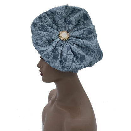 Chapeau Turban à grande fleur pour femmes, casquette Hijab musulmane, diamants, enveloppe de tête, Bandana, casquette de chimio, chapeau africain, 2023