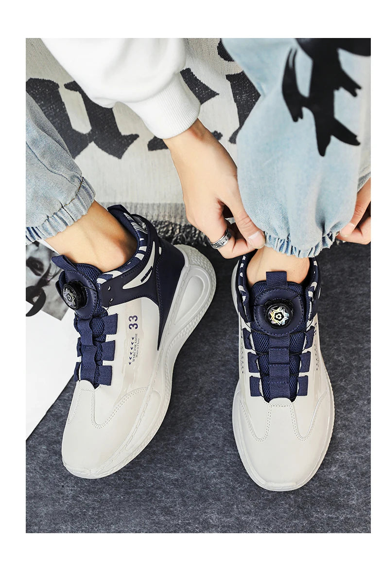 Baskets confortables coordonnantes pour hommes, chaussures à lacets, rotatives, durables, activités de plein air
