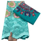 Tissu africain en dentelle de Voile suisse, 2.5 + 3 yards, véritable cire pour coudre une robe de soirée, nouvel arrivage