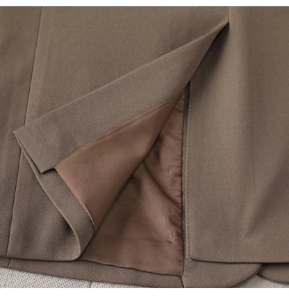 Costume Blazer Bleu Décontracté pour Femme, Tenue de Bureau, Manches sulf, Veste à Bouton Unique, Ensemble 2 Pièces, Chic, Mode, Pantalon, Élégant