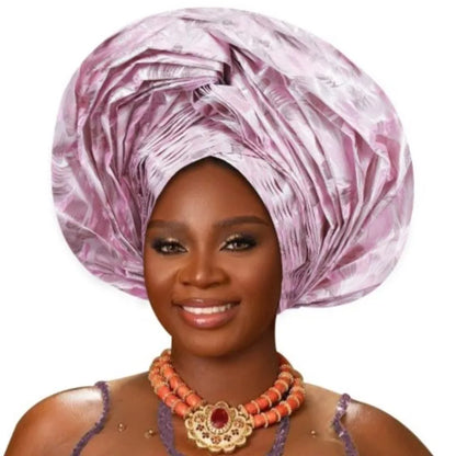 Casquette Turban plissée à paillettes pour femmes, enveloppe de tête pour dame, foulard musulman, chapeau, couvre-chef africain, 2025