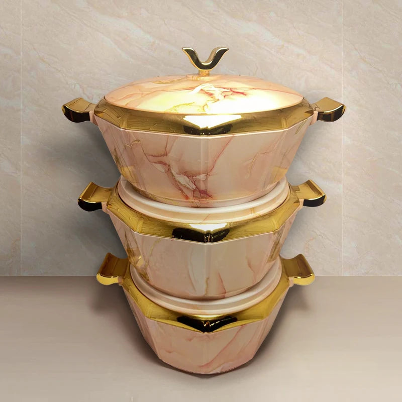 3 pièces ensemble boîte d'isolation alimentaire 1,5L 2L 2,5L boîte de Pot chaud isolée thermique Pot d'isolation boîte à déjeuner conservation de la chaleur événement du Ramadan