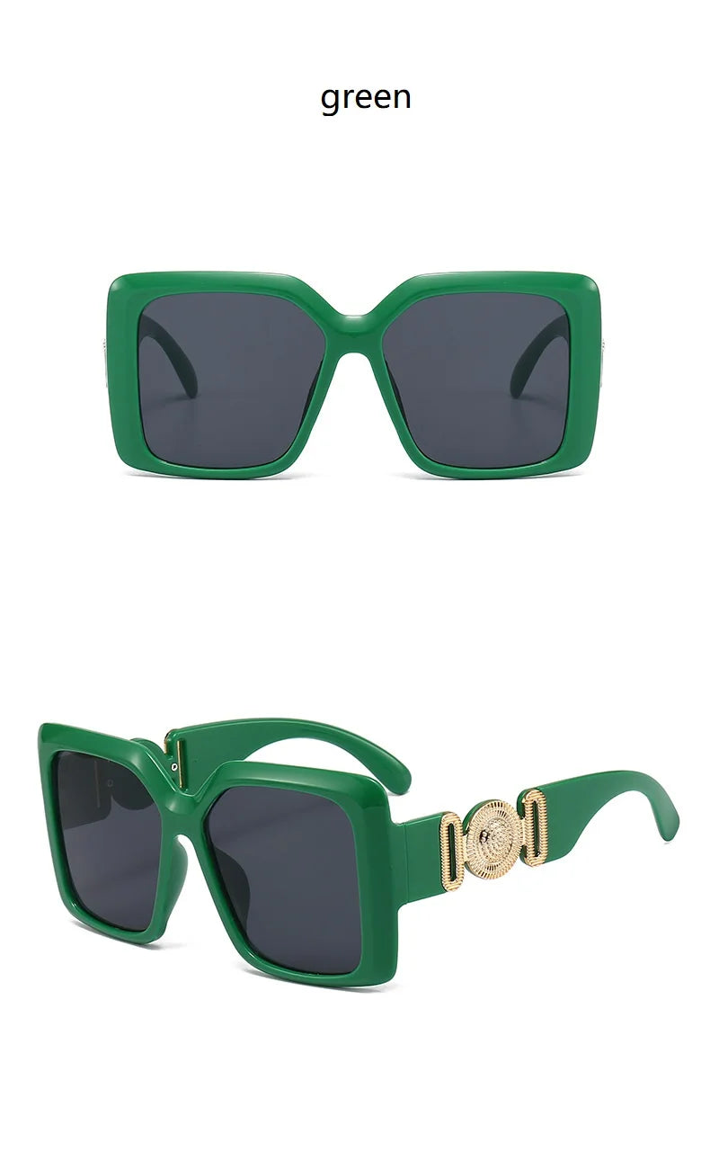 INS populaire carré lunettes de soleil femmes luxe rétro marque hommes tendance voyage lunettes de soleil femme nuances UV400 Oculus