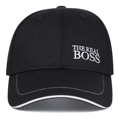 THE REAL BOSS-Casquettes de baseball brodées de lettres, chapeaux décontractés réglables, chapeau hip hop, chapeau de protection solaire, unisexe, printemps et automne, extérieur