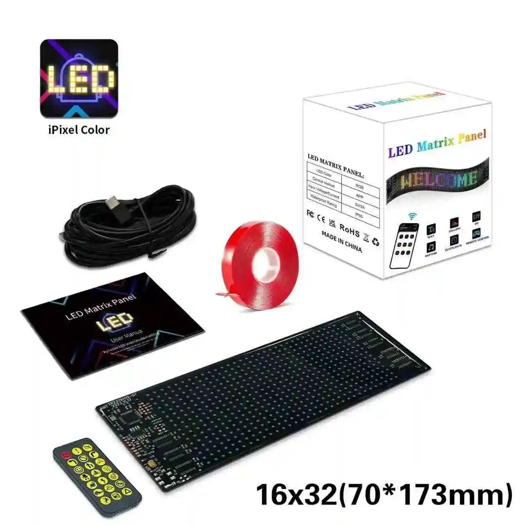 Écran d'affichage de panneau de pixels matriciel LED pour camion, Flexible, rvb, USB, 5V, motif de voiture, Graffiti, texte, projecteur, boutique d'animation, barre de rappel