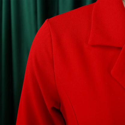 Robe plissée mi-longue à col de costume, taille haute, à la mode, nouvelle collection automne 2025