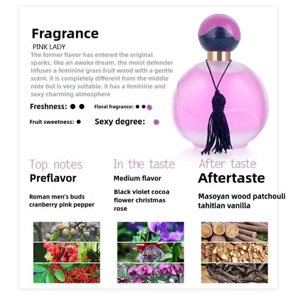 Parfum Durable à odeur d'agrumes fraîche, 50ml, pour dames, parfum haut de gamme, longue durée, saveur d'orange clair