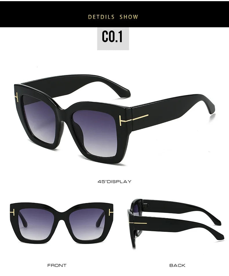 Lunettes de soleil vintage pour hommes et femmes, protection UV, forme carrée, haute qualité, style tendance