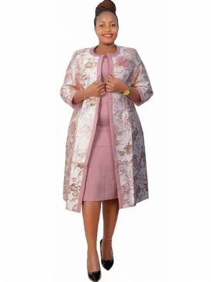 Ensemble 2 pièces de robes africaines pour femmes, imprimé floral, traditionnel dashiki musulman, mode abaya boubou, robe vide afrique