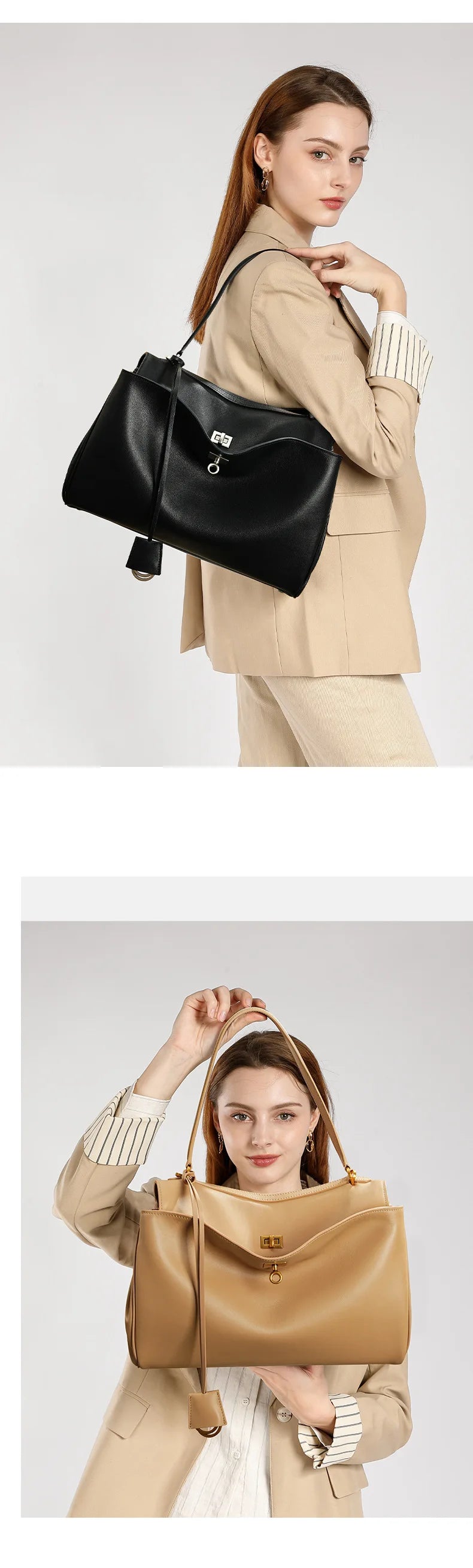 2025 Rodeo cuir grande capacité sac fourre-tout de banlieue sac à main à bandoulière unique sac à bandoulière sous les bras pour les déplacements élégants