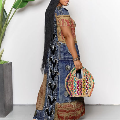 Robe longue décontractée pour femmes, tenue de plage à bretelles, avec poches, été