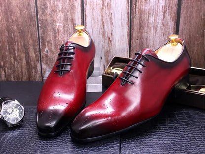 Chaussures d'affaires italiennes originales en cuir véritable faites à la main pour hommes, chaussures Derby à la mode pour marié et mariage, mocassins
