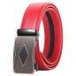 Hommes couleur rouge 3.5 cm largeur bracelet en cuir de vache haute qualité boucle automatique ceintures pour hommes marque de luxe concepteur ceintures homme B995