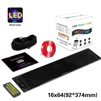 Écran d'affichage de panneau de pixels matriciel LED pour camion, Flexible, rvb, USB, 5V, motif de voiture, Graffiti, texte, projecteur, boutique d'animation, barre de rappel