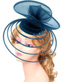 Église Fascinator Chapeau mariage maille casque femmes fête Banquet Chapeau casquette bandeau dames fête thé Royal Ascot pilulier casquettes