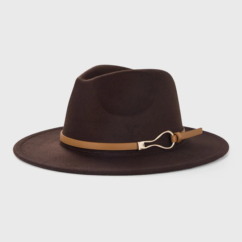 Chapeau Fedora en laine pour hommes et femmes, casquette de Jazz à large bord, Imitation laine, chapeau britannique en feutre d'église, automne hiver