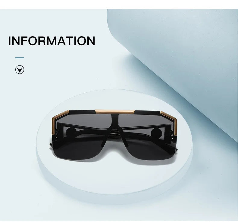 BERAKAH SUPRÊME - Lunettes de soleil carrées surdimensionnées pour hommes et femmes, à la mode, pour sport, conduite, dégradé de couleur, Uv400 2023
