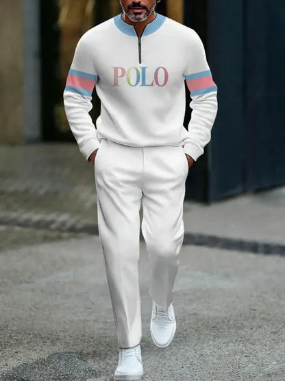 Ensemble pantalon Long à manches longues pour hommes, demi-fermeture éclair imprimée en 3D, fermeture à glissière, ajustement confortable, tenue décontractée à la mode, nouvelle collection 2025