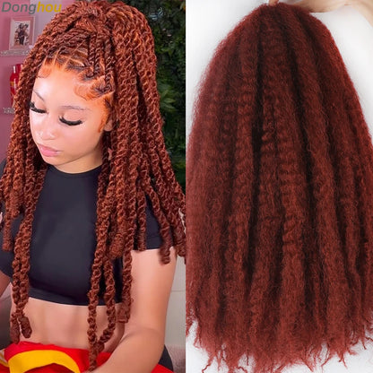 Marley Hair 18 pouces cheveux synthétiques tressés Marley Ombre noir brun blond gris 350 pour cheveux tressés Afro Kinky Marley Twist