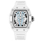 ONOLA-Montre Tonneau Blanche pour Homme, Horloge Masculine, Calendrier Showous, Degré d'Eau, Bande en Silicone
