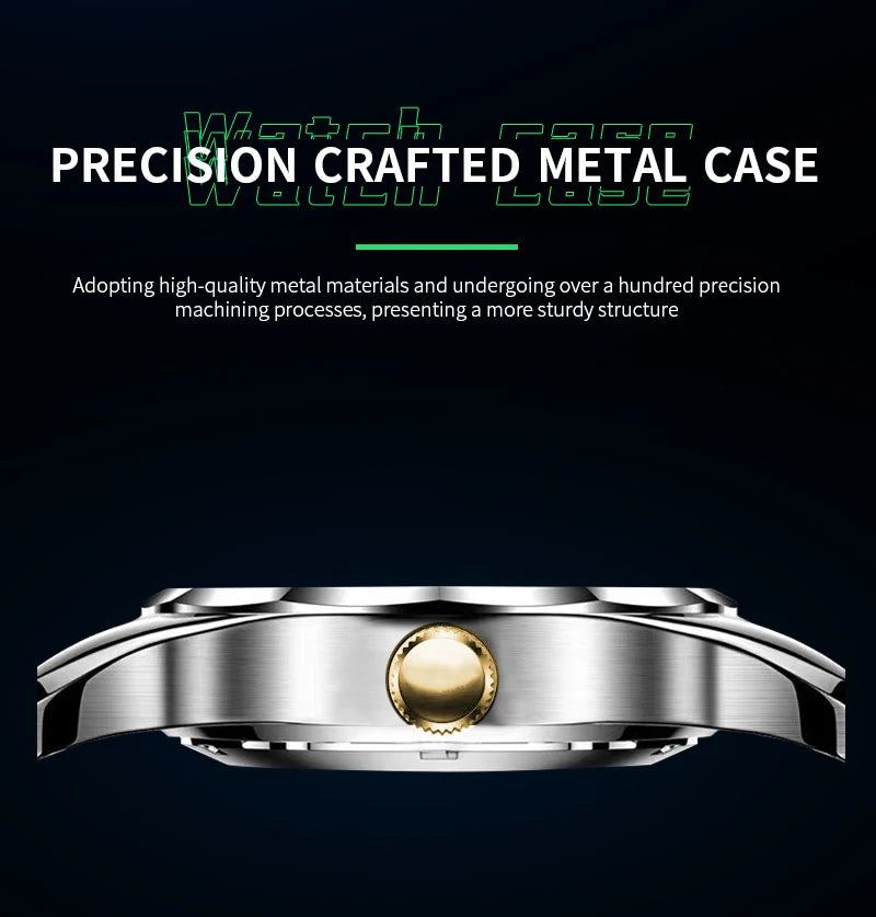 Montre de luxe en acier inoxydable pour homme, diamant, eau, lueur nocturne, double calendrier, mouvement à quartz, bleu, or, mode, affaires, 41mm