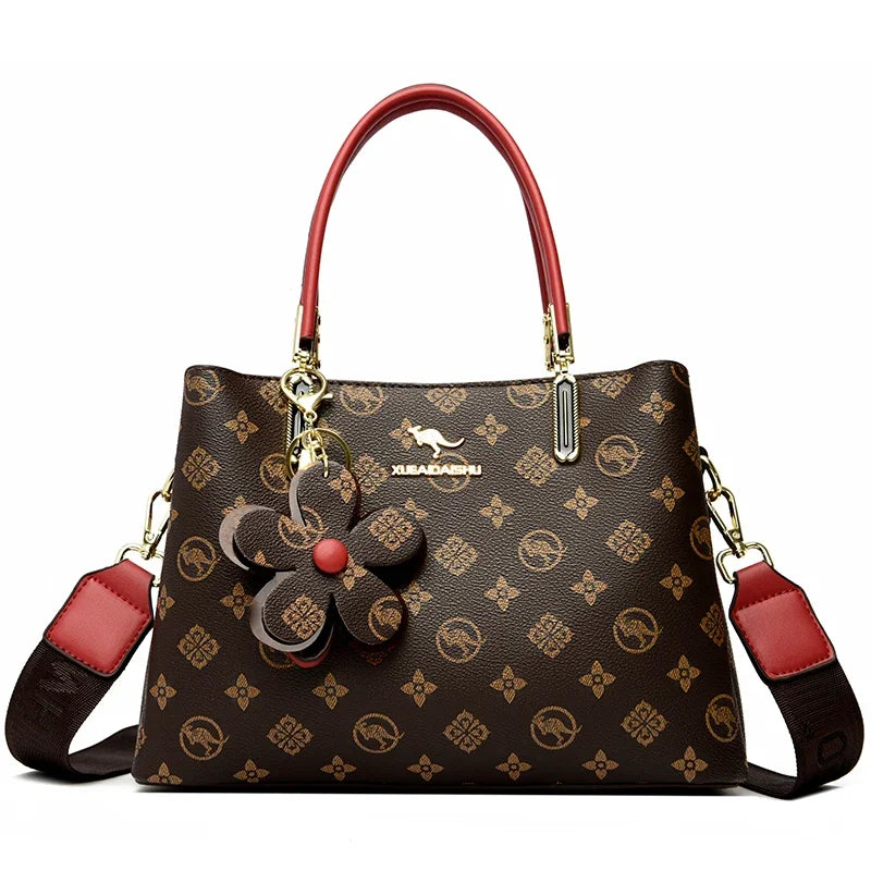Sacs à poignée supérieure imprimés pour femmes, Sac à main en cuir de bonne qualité, Sac à bandoulière de luxe de styliste pour dames, Sac de banlieue
