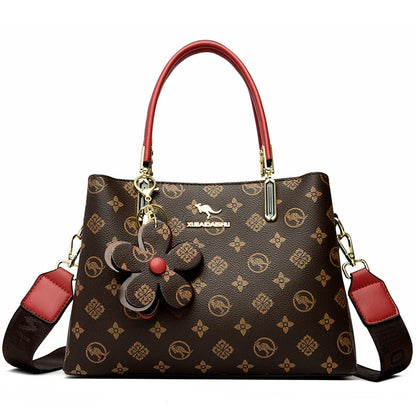Sacs à poignée supérieure imprimés pour femmes, Sac à main en cuir de bonne qualité, Sac à bandoulière de luxe de styliste pour dames, Sac de banlieue
