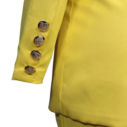 Automne hiver 2 pièces tenues pour femmes Blazer vestes taille haute jambe droite pantalon costumes ensemble affaires décontracté bureau