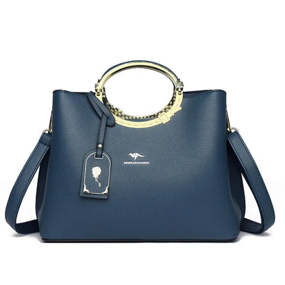 Sac à Main de Luxe en Cuir Souple pour Femme, Fourre-Tout de Grande Capacité à 3 Couches, de Styliste, de Bonne Qualité