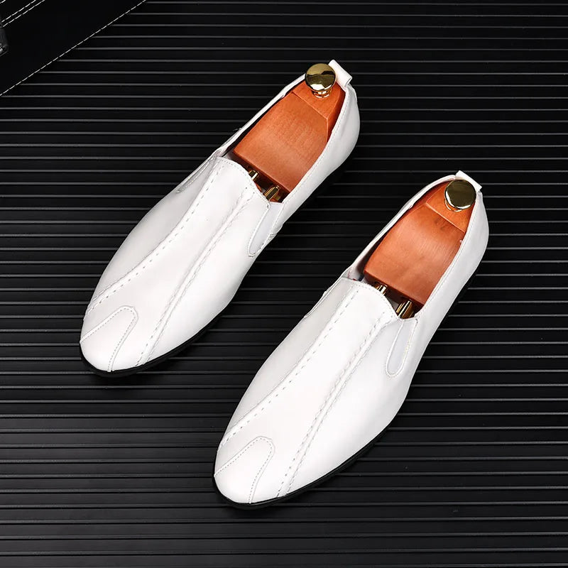 Chaussures en cuir patchwork blanc pour hommes, nouvelles chaussures de luxe pour hommes, robe de mariée, zone de Rh, chaussures Oxford pour hommes, taille 38-44