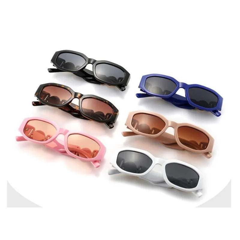 Femmes D'été Lunettes De Soleil Rectangle Lunettes De Soleil Mode Irrégulière Unique Designer Lunettes