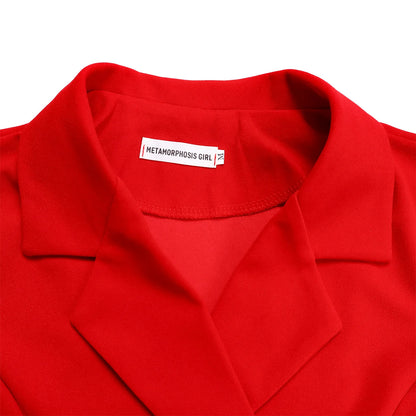 Robe plissée mi-longue à col de costume, taille haute, à la mode, nouvelle collection automne 2025