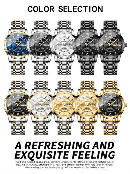 Montre automatique de luxe pour homme d'affaires, étanche, à quartz, à la mode, nouvelle collection 2024