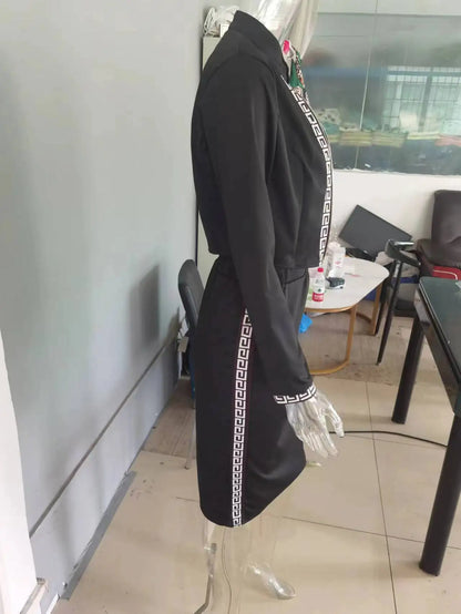 Ensemble de robe élégante OL, à la mode printemps/automne, doux, Slim Fit, imprimé, veste à manches longues, gilet et jupe, ensemble trois pièces