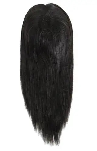 Perruque Remy indienne pour femmes, toupet à cheveux longs, avec dentelle, Q6