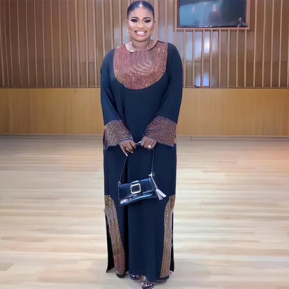 Abayas pour femmes dubaï luxe 2024 Robe de mode musulmane africaine Caftan Marocain robes de soirée Boubou Robe Djellaba Femme