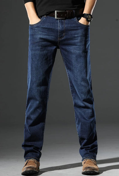 Jeans droits baggy pour hommes, pantalons de cow-boy classiques, jjdenim régulier, tuyau serré élastique, décontracté, taille basse, empilé goth xs