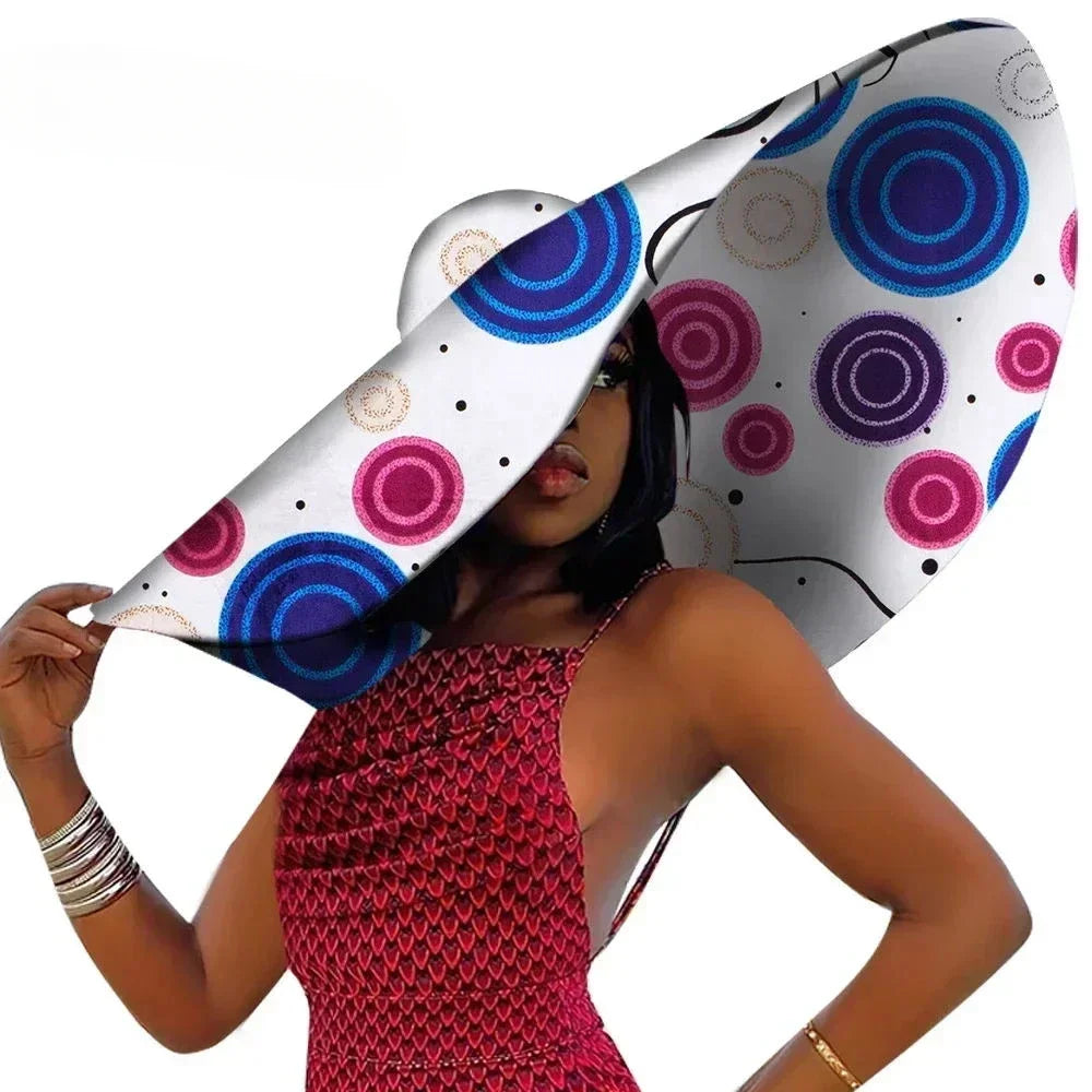 Chapeau de plage africain pour femmes, casquette Ankara à large bord, protection solaire, produit personnalisé, mode estivale