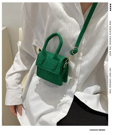 Sac à main en feutre coloré pour femme, mini sacs à main, sac à bandoulière, motif pierre, initié