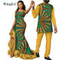 Vêtements de Couple Africains à Imprimé Ankara pour Femme et Homme, Robes sulfMaxi, Dashiki Imbibé, Tenue Amoureux, WYQ567