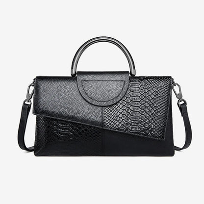 Sac à bandoulière en cuir synthétique PU pour femmes, sac à main et bourse à rabat à motif d'alligator pour dîner de mariage décontracté