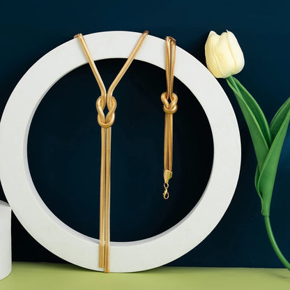 2 pièces/ensemble Sexy lisse longue serpent torsadé chaîne collier Bracelet pour femmes Vintage Goth gland tour de cou Y2K bijoux accessoires nouveau