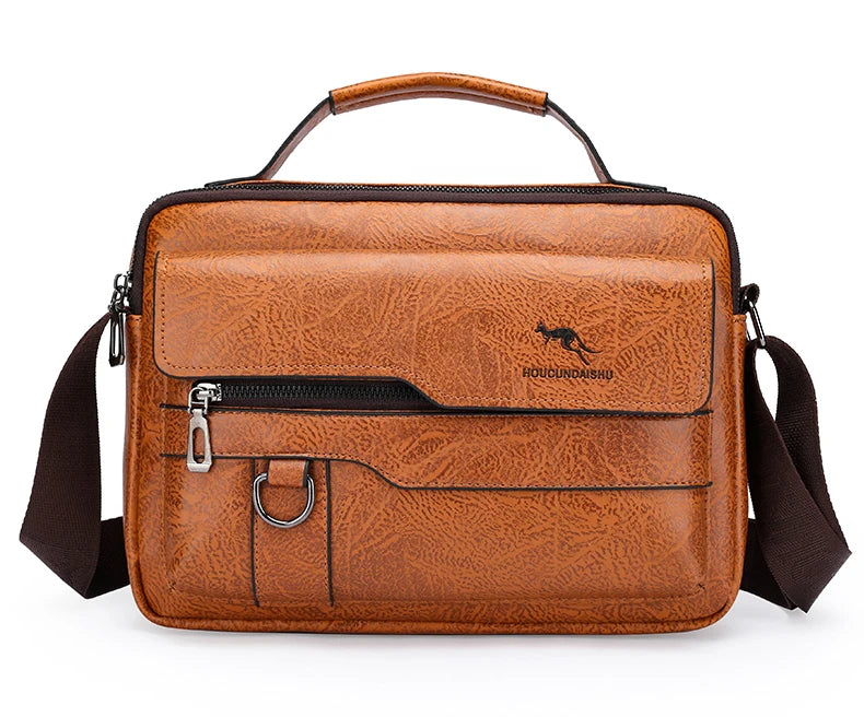 Sacs de messager de marque kangourou de luxe hommes en cuir sac à bandoulière décontracté pour hommes marron noir sac à bandoulière d'affaires sac à main masculin