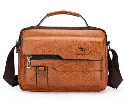 Sacs de messager de marque kangourou de luxe hommes en cuir sac à bandoulière décontracté pour hommes marron noir sac à bandoulière d'affaires sac à main masculin