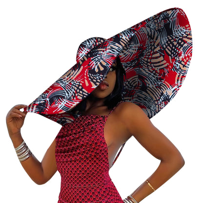 Chapeau de plage africain pour femmes, casquette Ankara à large bord, protection solaire, produit personnalisé, mode estivale
