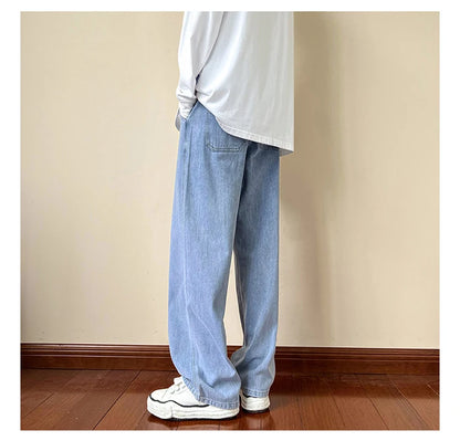 LAPPSTER-Jean baggy en denim pour homme et femme, pantalon droit, vintage, décontracté, hip hop, sarouel, collection 2023