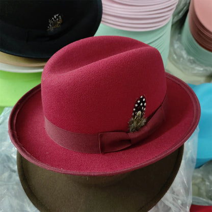 NOUVEAU chapeau de tarte de porc bord hommes femmes Fedora classique gentleman melon cosplay derby melon anglais chapeau panama jazz chapeau en gros