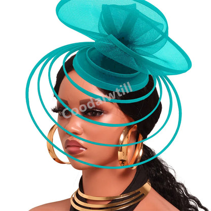 Église Fascinator Chapeau mariage maille casque femmes fête Banquet Chapeau casquette bandeau dames fête thé Royal Ascot pilulier casquettes