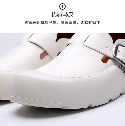 Été 2025 nouveaux mocassins en cuir respirants pour hommes semelles souples semelles épaisses confortables chaussures en cuir pour hommes à la mode et décontractées